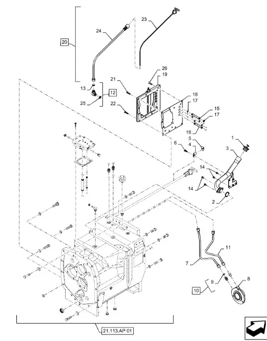 87433655 - Прокладка блока клапанов бок. КПП скор. TG T8./Mg.